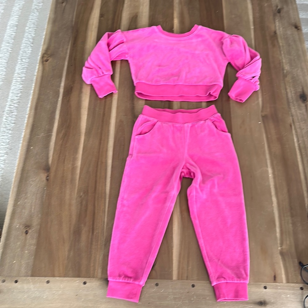 Janie and Jack velour sweat suit